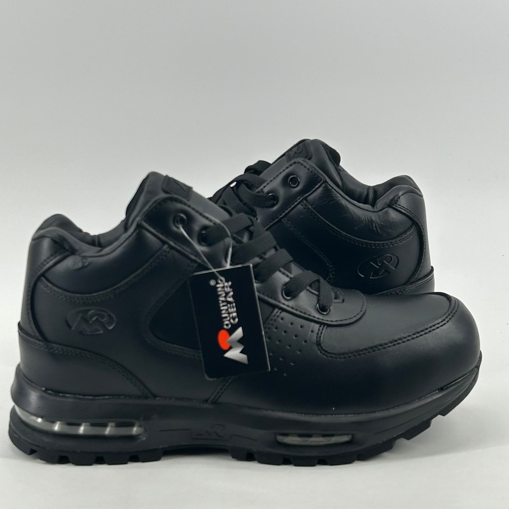 Mountain Gear Boots Men 10 Black Leather Air Cushion 31635101A1-MES Hiking Work